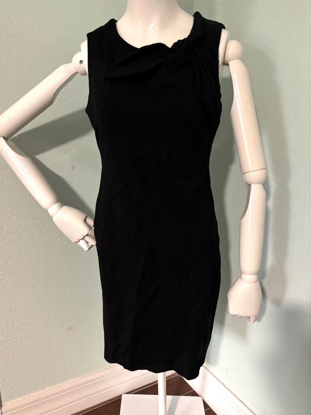 Banana Republic Black Midi Dress with Bow Detail